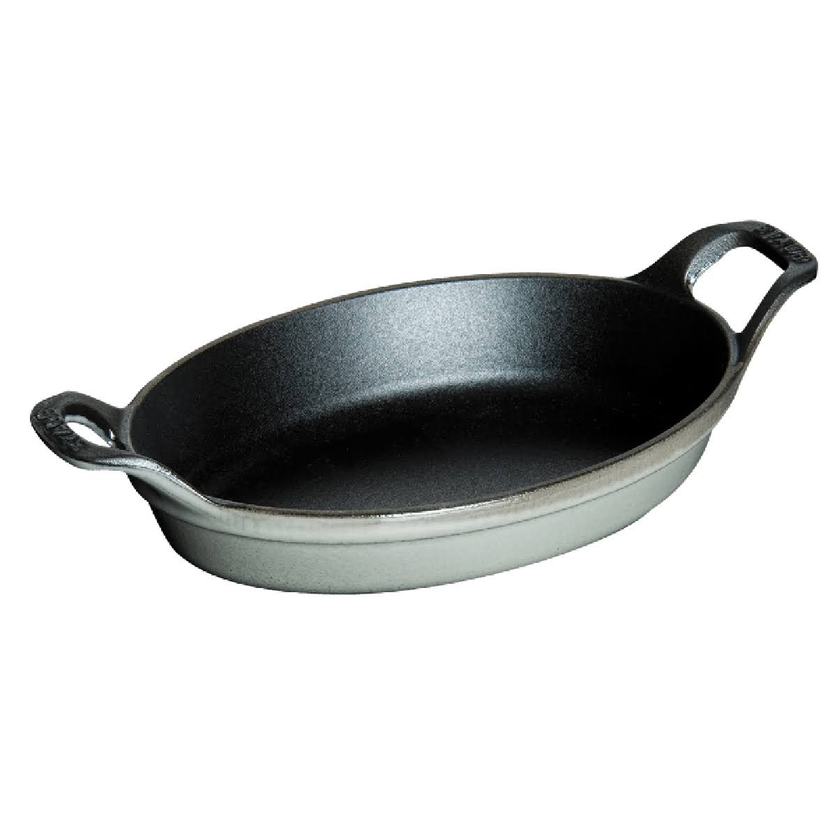 Staub Cast Iron Oval Baking Dish - Graphite Grey