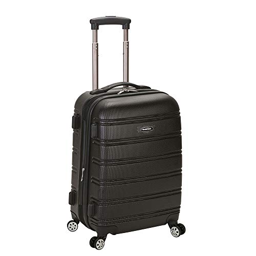 Rockland Melbourne Hardside Expandable Luggage with Spinner Wheels, 2TONENAVY, 2 Piece (20/28)