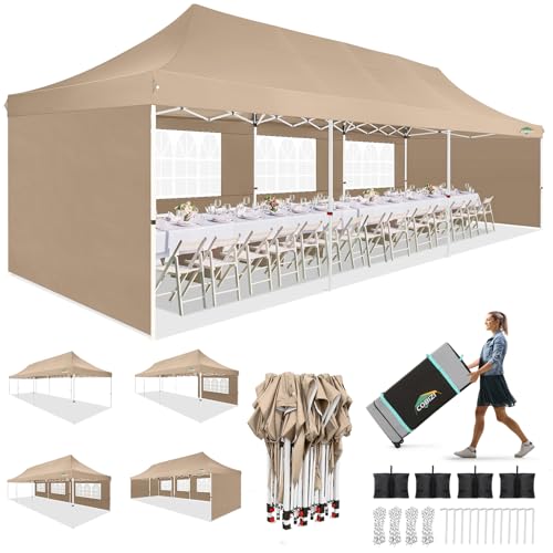 10x10 Pop Up Canopy Tent with 4 Sidewalls and Mesh Windows 2.0