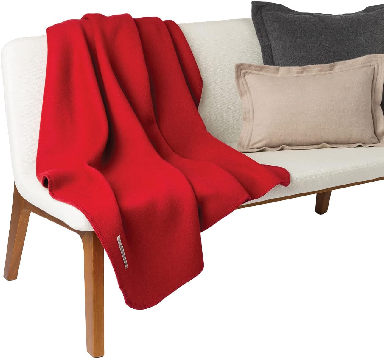 Glamper Alpaca Blanket by Alicia Adams Alpaca | Throws for Couch, Bed or Armchair Winter Blanket |51 x 71 in. White