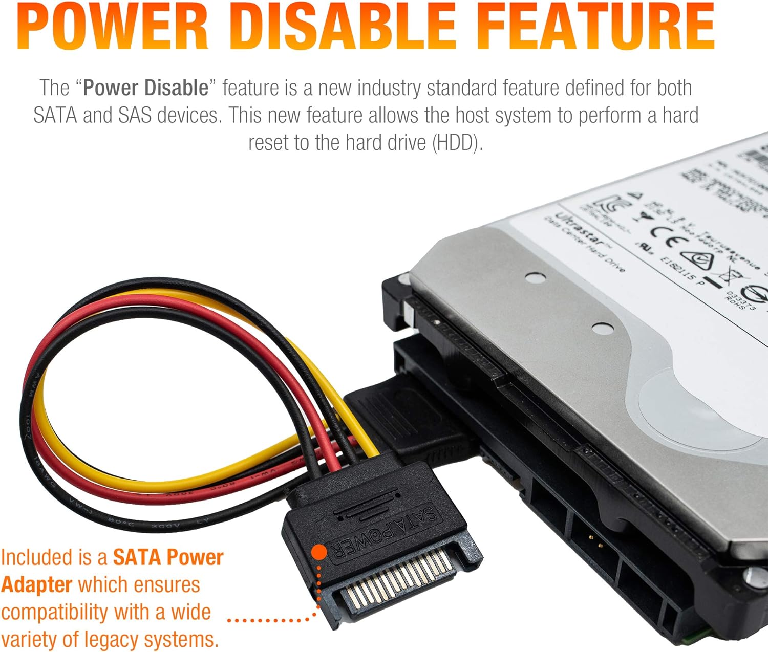 HGST Ultrastar He10 | HUH721010ALE600 (0F27452) | Power Disable | 10TB SATA 6.0Gb/s 7200 RPM 256MB Cache 3.5in HDD | 512e | Enterprise Hard Drive