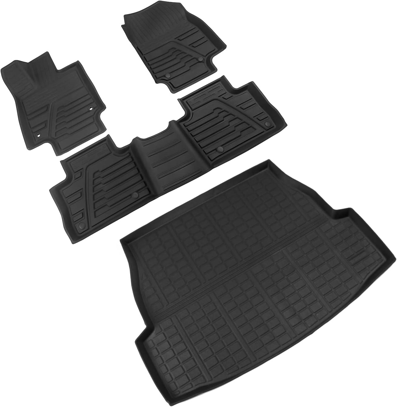 Xipoo Fit 2019 2020 2021 2022 Toyota RAV4 Trunk Mat Rear Cargo Mat Cargo Liner Trunk Liner for Toyota RAV4 Accessories (Rear Trunk Mat)