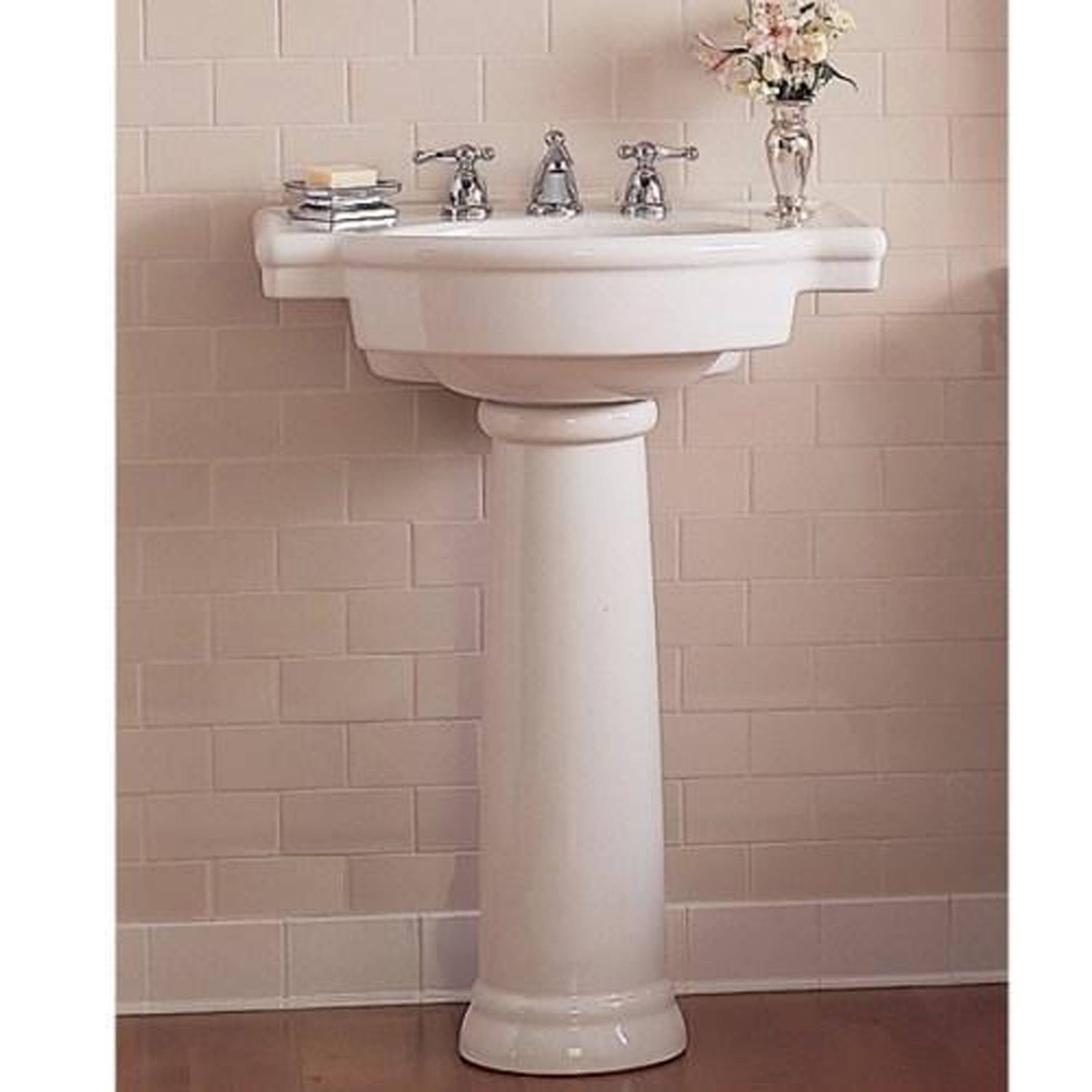 American Standard Retrospect Pedestal Sink, White