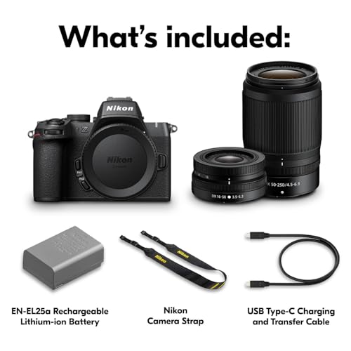 Nikon Z50 II with Two Lenses | Compact mirrorless Stills/Video Camera with Easy Color presets and Wireless Photo Sharing | Nikon USA Model