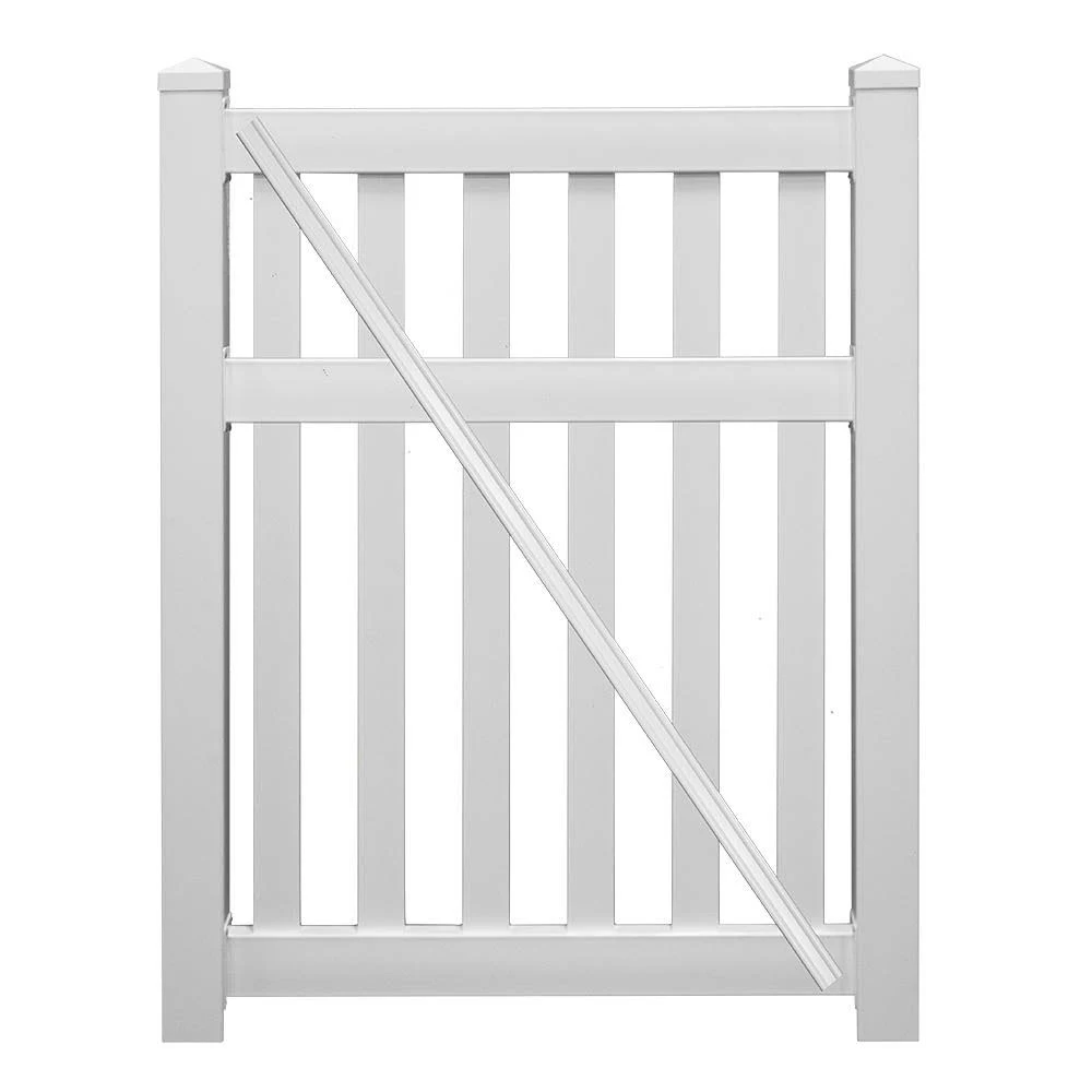 Weatherables Captiva 4 ft. x 5 ft. White Vinyl Pool Fence Gate