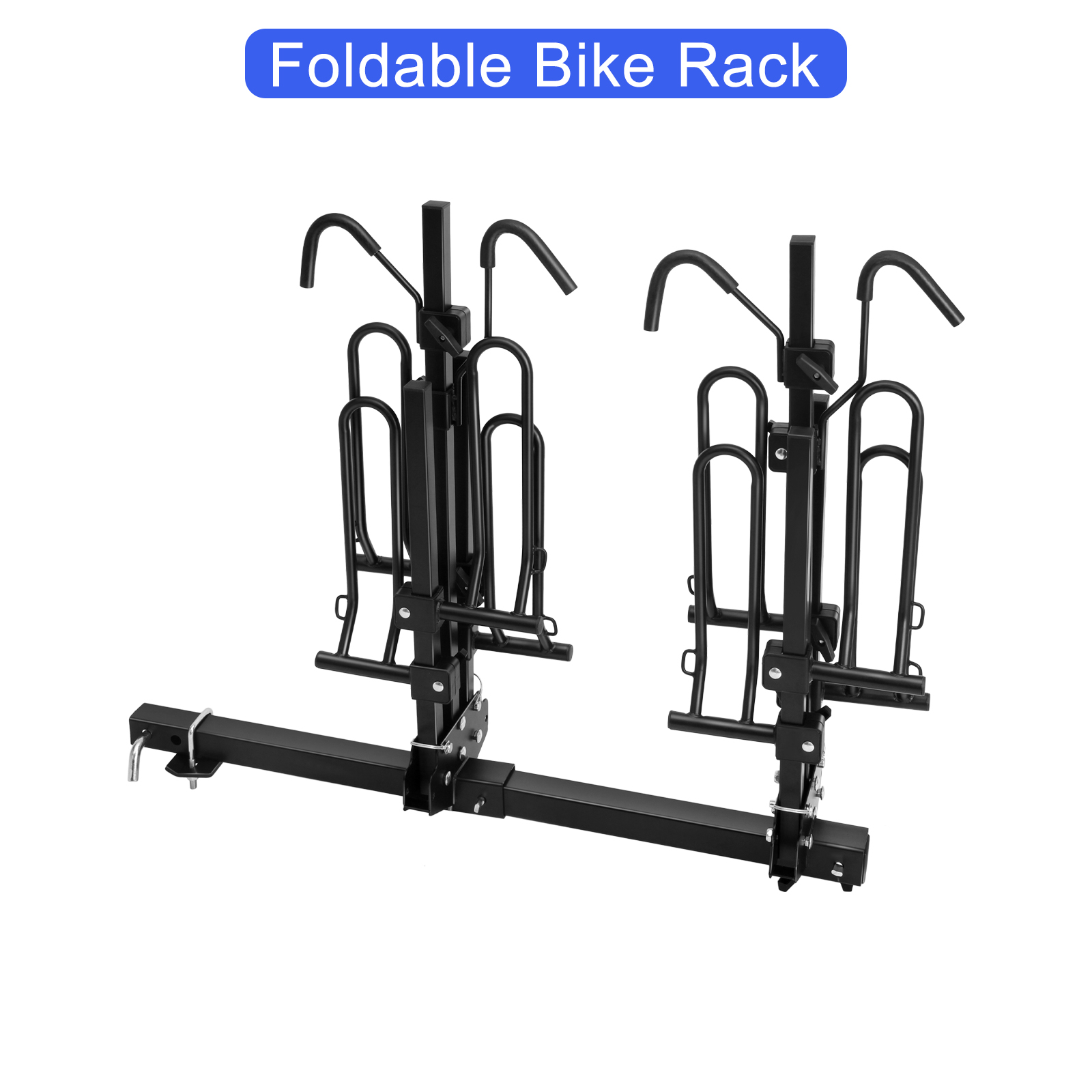 Hitch Mount Carrier Rack, with a 2" Hitch Receiver, Foldable Tray 4 Bike Rack fit for Trucks, Cars, SUV and Sedan