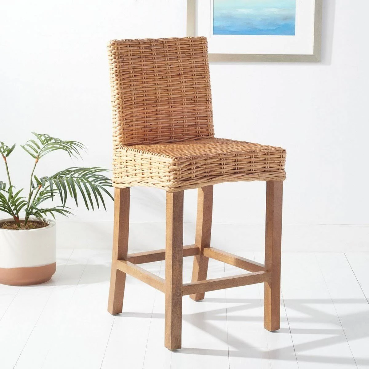Safavieh Tobie Rattan Counter Stool