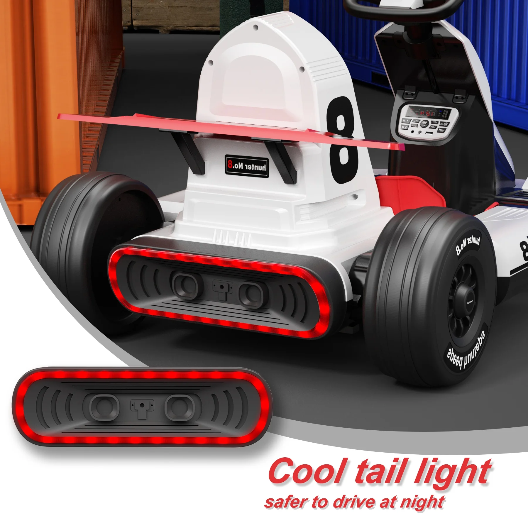 XJD Electric Go Kart 12V 7Ah Battery Powered Pedal Go Karts for 3+ Kids Adults Ride on Car Electric Vehicle Car Racing Drift Car Gift for Boys Girls