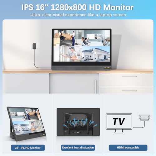 【90ft Super Night Vision】 5MP Outdoor Wireless Security Camera System, Wireless Cameras for Home Security, Home Video Security Cameras