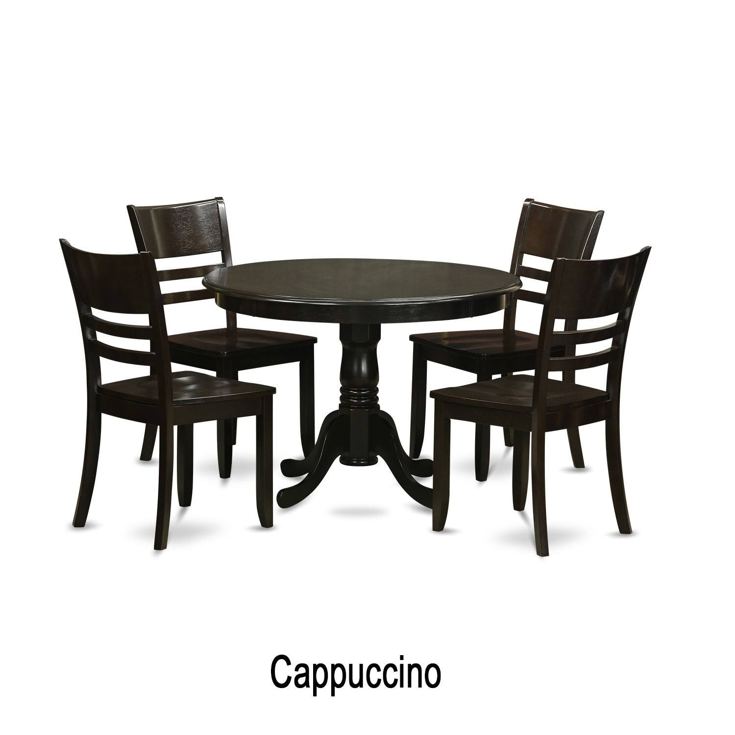 East West Furniture Hlly3-cap-w 3 Piece Small Kitchen Table and Chairs set-Kitchen Table and 2 Kitchen Chairs