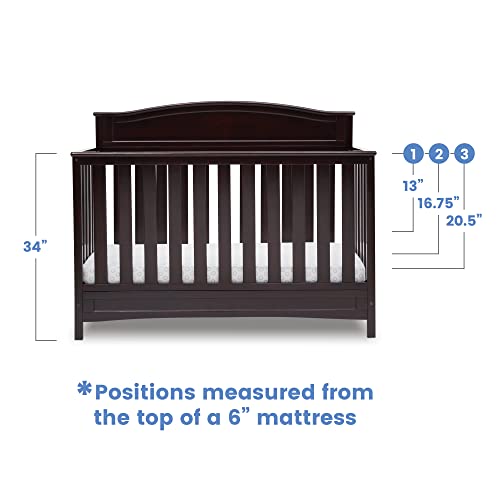 Delta Children Emery 4-in-1 Convertible Baby Crib - Greenguard Gold Certified, White