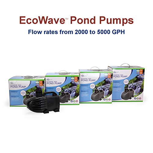 Aquascape 91131 EcoWave 2000 GPH Mag-Drive Pond and Waterfall Pump, Black
