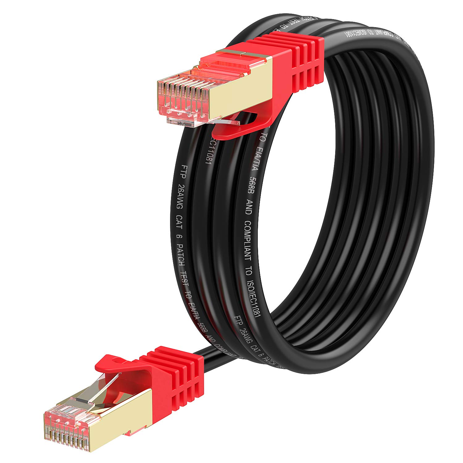 Outdoor Cat 6 Ethernet Cable 350ft, XXONE 26AWG Heavy-Duty Cat6 Networking Cord Patch Cable RJ45 LAN Wire Cable FTP Waterproof Direct Burial