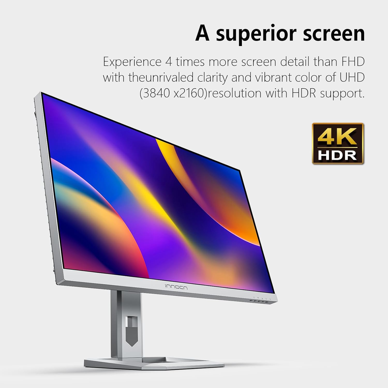 INNOCN 27" Mini LED 4K 160Hz Gaming Monitor UHD 3840 x 2160p 1ms IPS HDR1000 HDMI 2.1 Computer Monitor, 99% DCI-P3, USB Type-C Connectivity