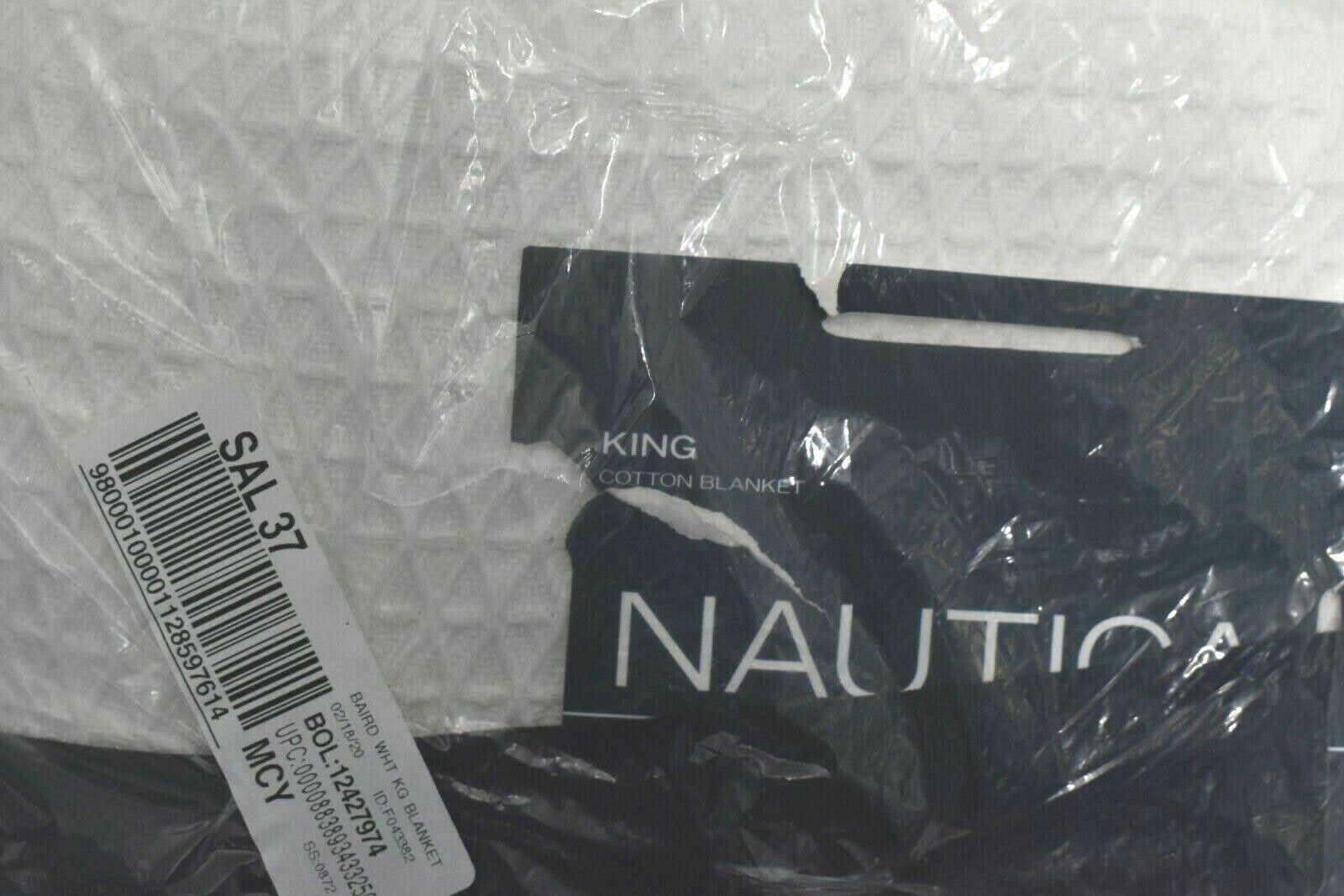 Nautica Baird Cotton King Blanket - White