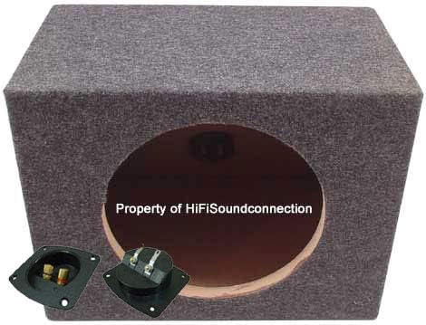 Car Audio Single 15" Sealed Subwoofer Rear Angle Sub Box Enclosure 5/8" MDF Wood