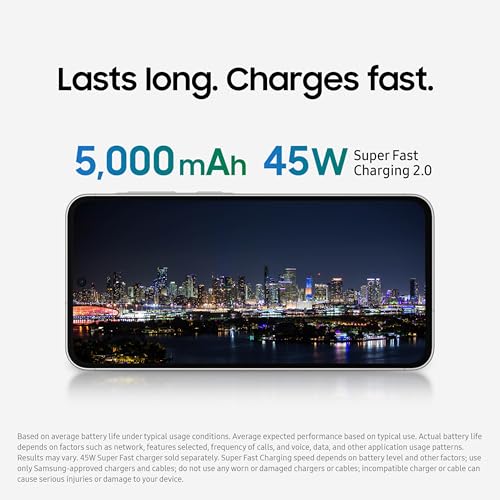 Samsung Galaxy A56 5G Cell Phone, 256GB AI Smartphone, Unlocked Android, AI Photo Edits, Large Screen, Long Battery Life, 2025