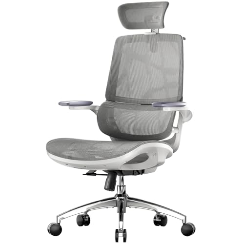 SIHOO M59AS Ergonomic Office Chair, Desk Chair with 3D Flip-up Armrests, Computer Chair with Dual Back Design and Adaptive Dynamic Lumbar Support