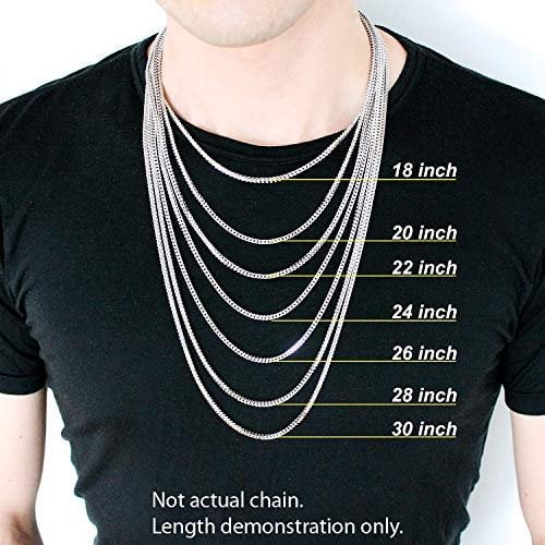 14K Yellow Gold 3mm Hollow Figaro Chain, FREE Microfiber Cloth, Link Mens Womens Necklace, Giorgio Bergamo