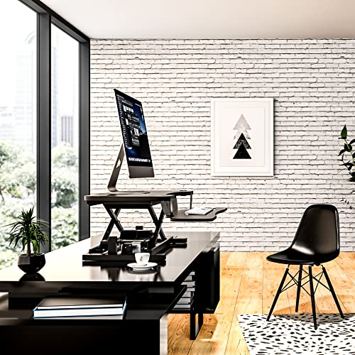 VERSADESK PowerPro™ 36 Inch Electric Standing Desk Converter, Height Adjustable Sit to Stand Up Desk Riser
