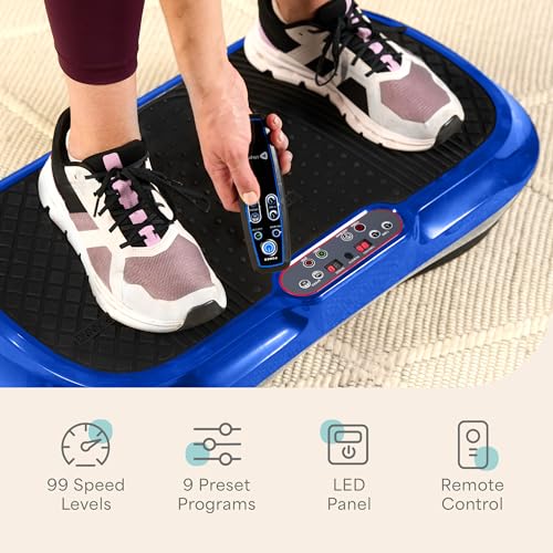 Lifepro Waver Vibration Plate Exercise Machine – High-Intensity Vibration for Muscle Activation, Full-Body Workout Vibrating Platform with Loop Bands