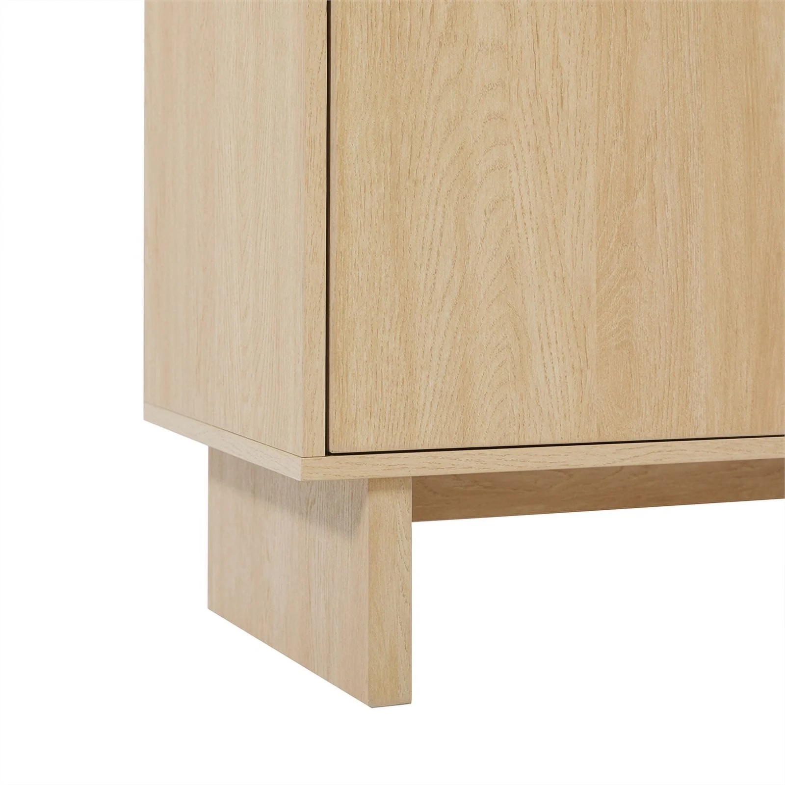 Pemberly Row Modern Beveled 2-Door 2-Drawer Wood Sideboard 63" - Coastal Oak