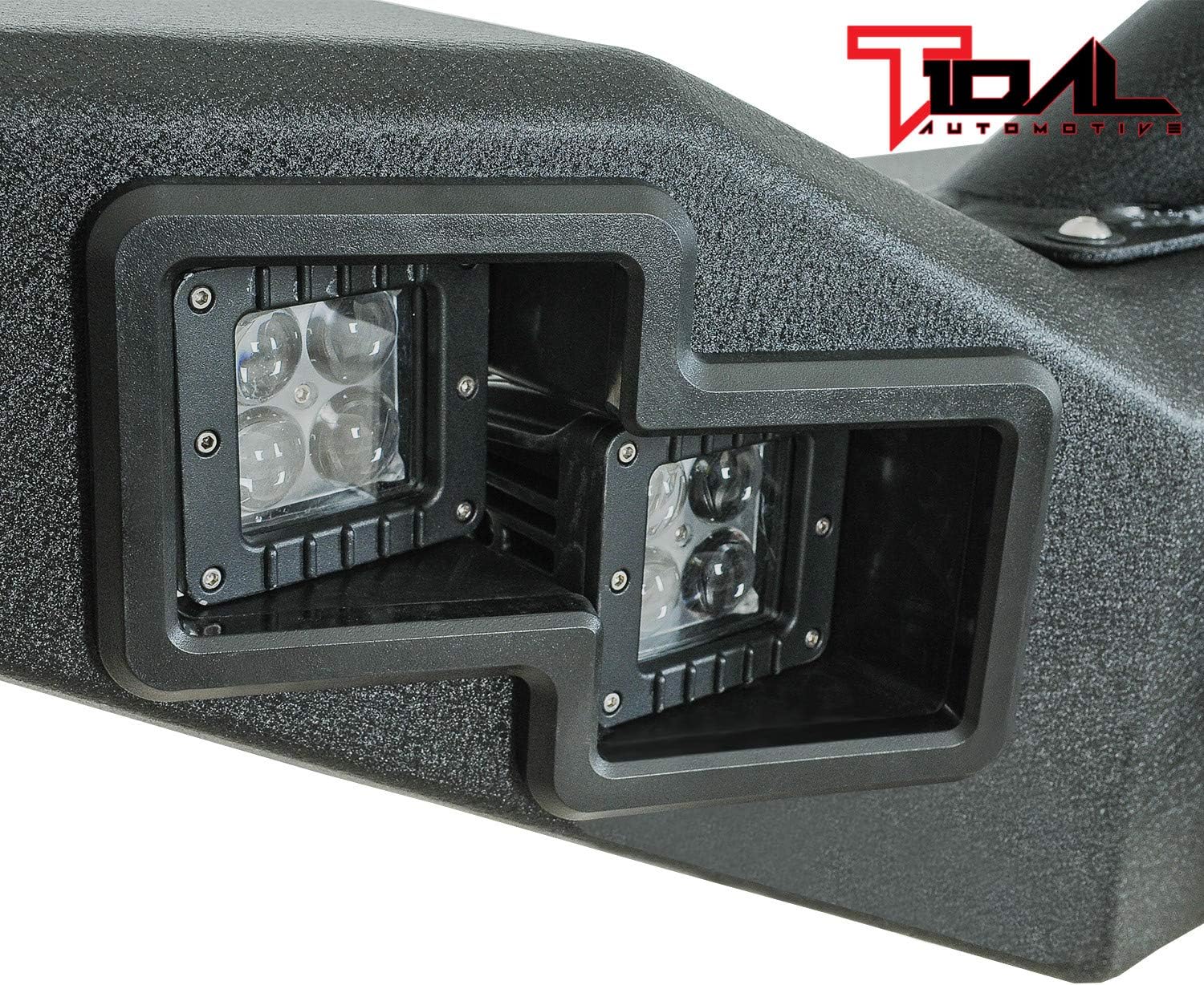 Tidal Front Bumper Full Width with LED Light Bar and Winch Plate Fit for 2020 2021 2022 Gladiator JT