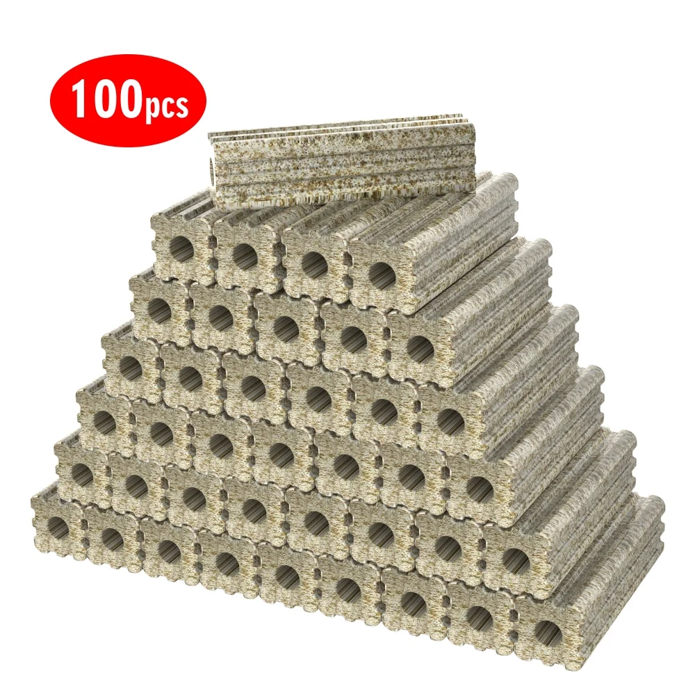 Aquarium Filter Media, 100pcs Bio Ceramic for Fresh &amp; Sea Water Fish Tank, Koi Pond (3DS Nano Ceramic)