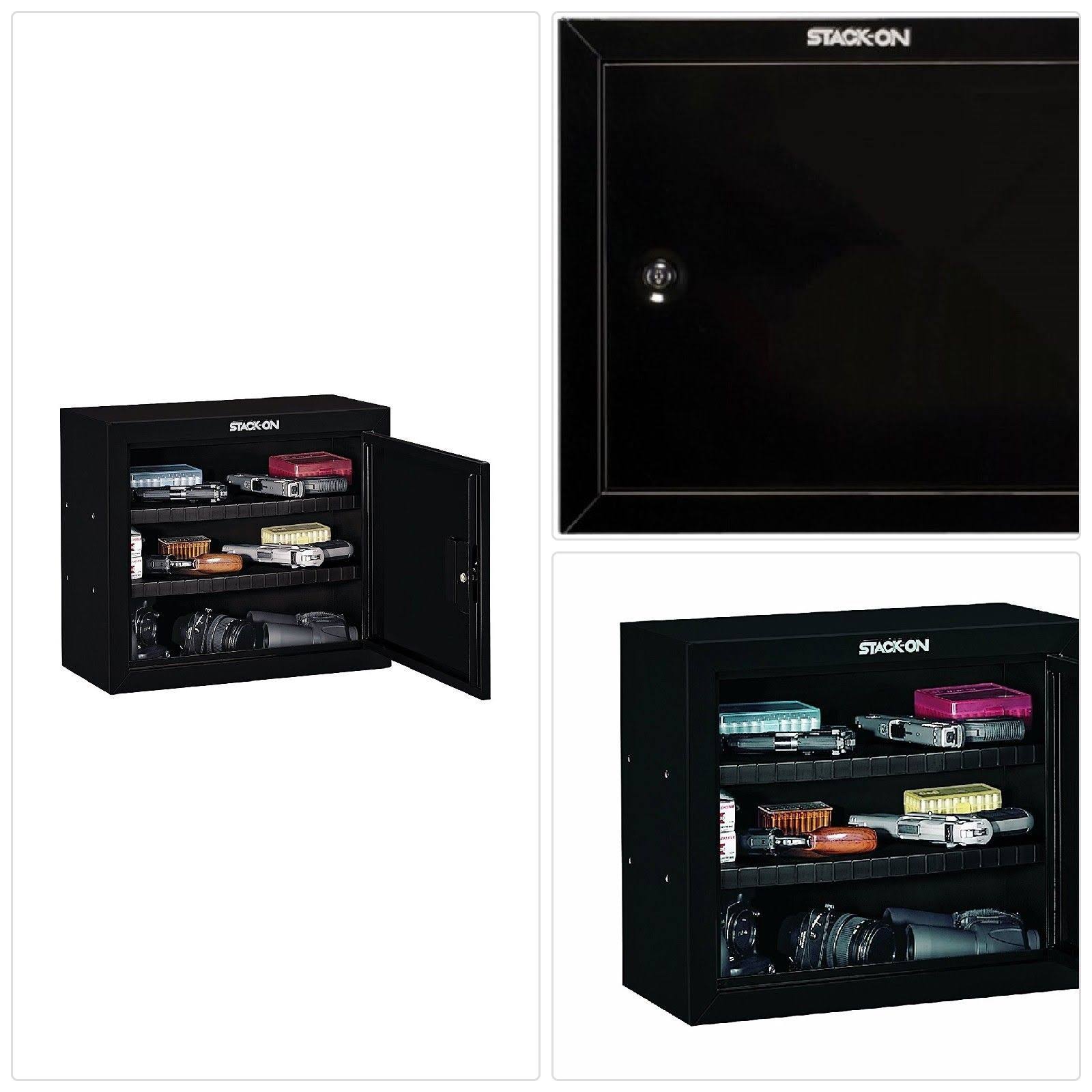 Stack-On Pistol / Ammo Security Cabinet, Black