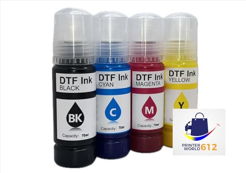 A4 DTF Printer for Clothes, T-Shirt Transfer Printing Machine, Direct to Film Printer. DTF Set of 4 Ink, C/M/Y/B, DTF Printing Paper