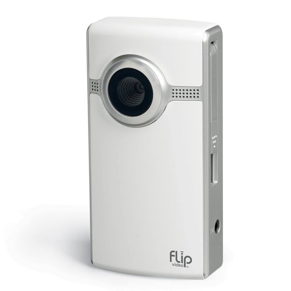 Flip Video U1120w Ultra 120 Min 4GB Camcorder - White