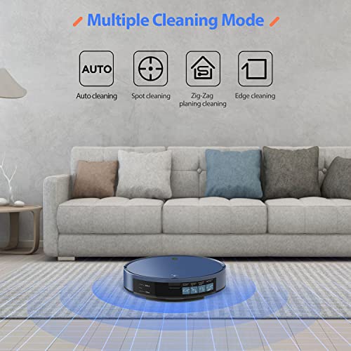 ZCWA Robot Vacuum, Robot Vacuum Cleaner with WiFi/APP/Alexa, Automatic Self-Charging, Robot Vacuum and Mop Combo Perfect for Carpet