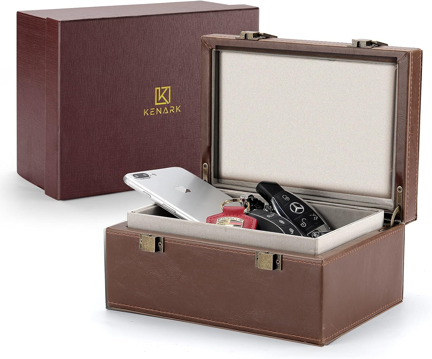 KENARK KK6 Plus-BK Faraday Box, Faraday Key Fob Protecting Box, Car Key Shielding Box, Car Key Signal Blocker, EMP Protection Box