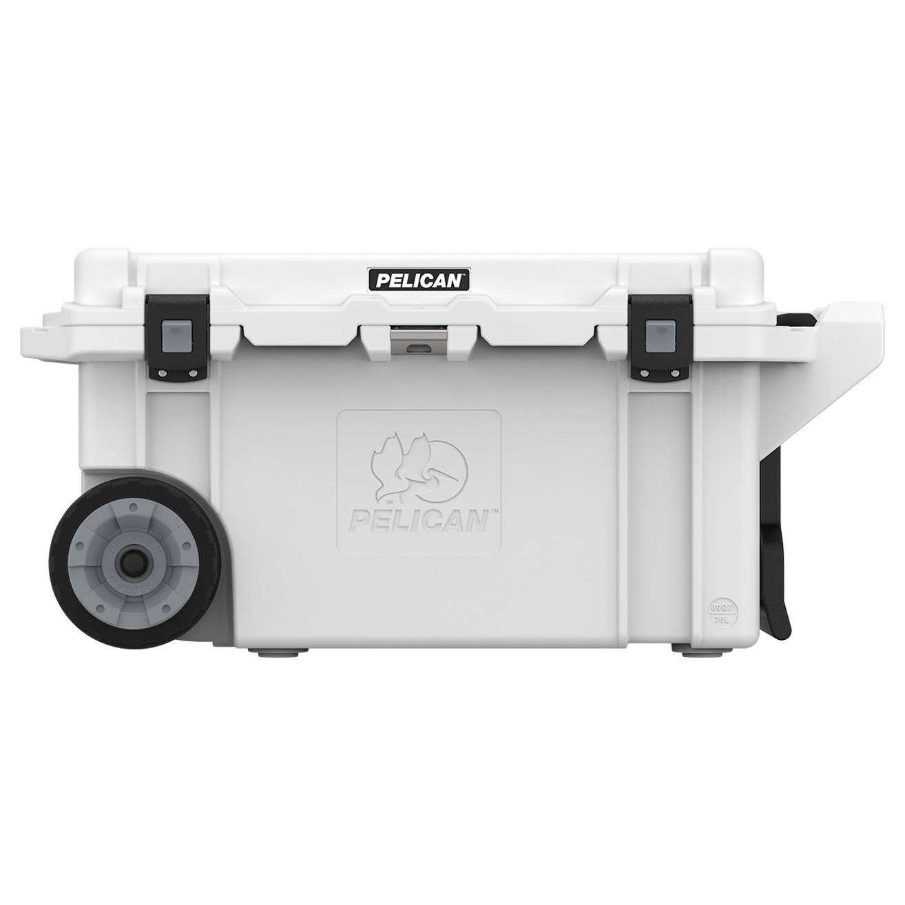 Pelican 80qt Elite Cooler, Wheeled, White