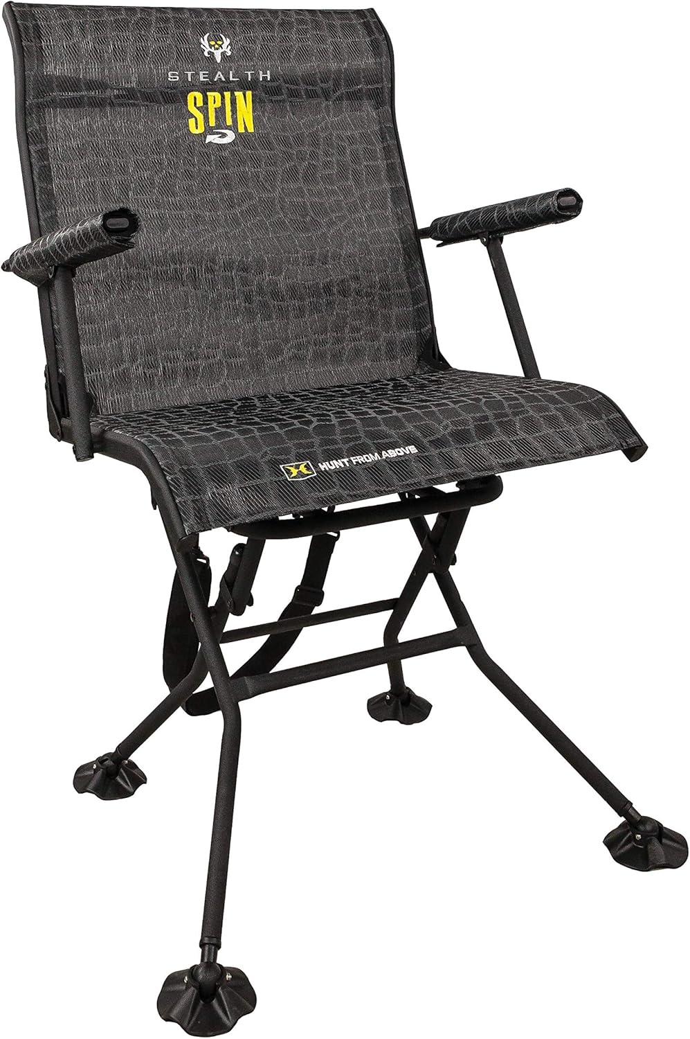 Hawk Stealth Spin Chair - Silent, Comfortable, Swiveling, Portable Chair for Camping, Hunting, Fishing, Backpacking