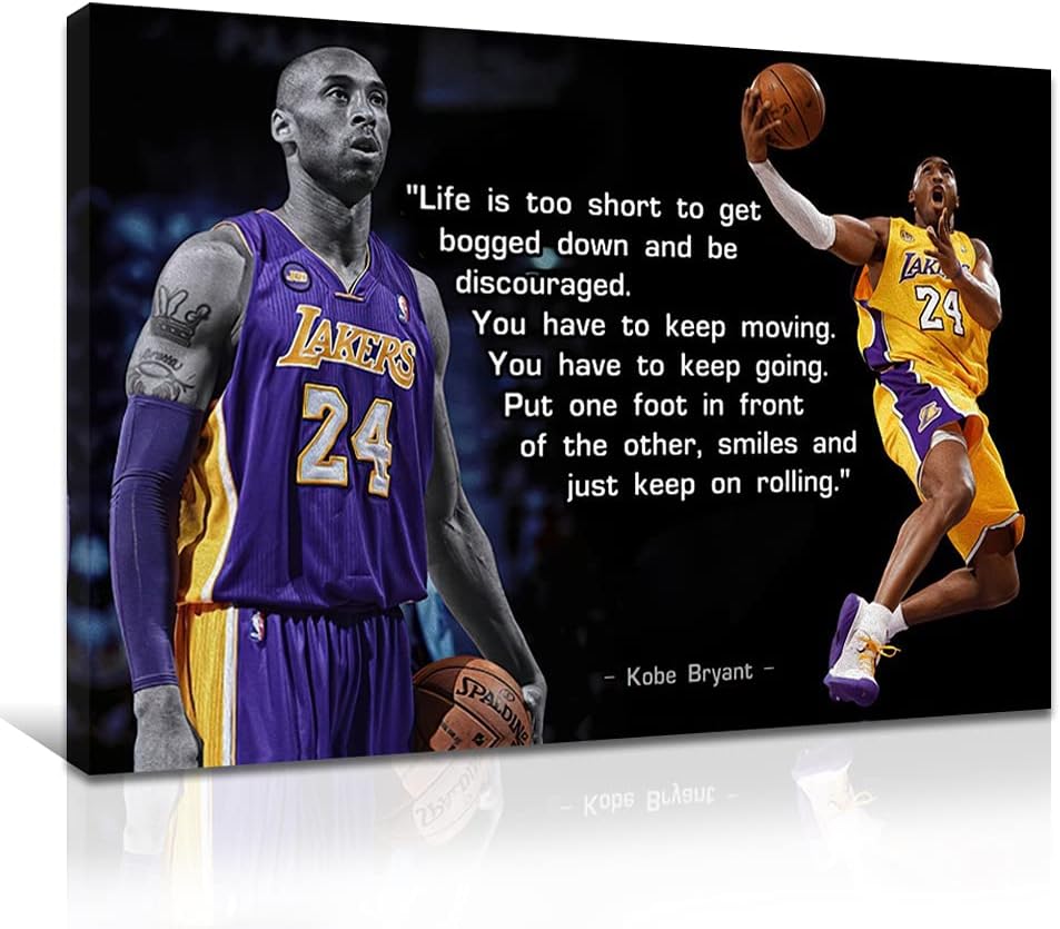 JUSTBR Canvas Wall Art Basketball Players Pictures Painting Sports Posters Artwork Home Decor for Basketball Fan Memorabilia Gifts Living Room