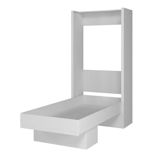 Oakland Living Easy-Lift Full Murphy Wall Bed in White with Shelf