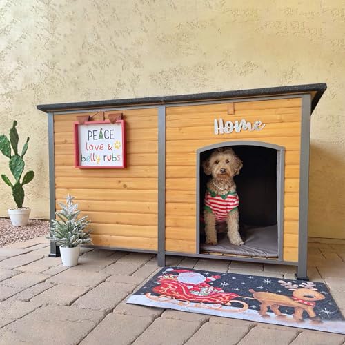 Aivituvin 59" Large Dog House 100% Insulated Dog Kennel with Liner for Winter,Waterpoof for Outdoor & Indoor Use.