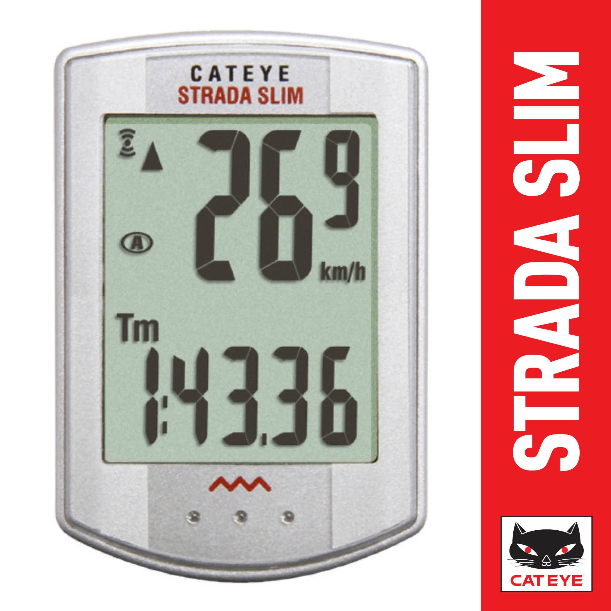Cateye CC-RD310W Strada Slim Wireless Cycling COMPUTER, Silver