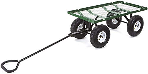 Gorilla Carts Steel Utility Wagon w/ Removable Side Panels, 1000 lb Capacity, Gray