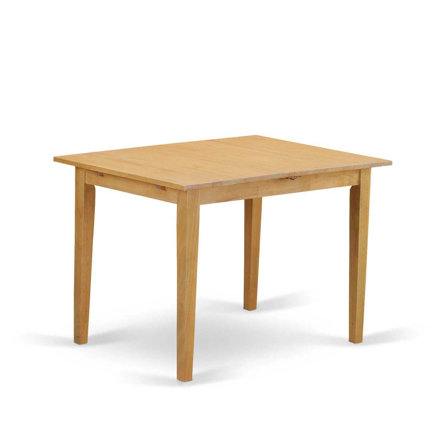 HomeStock 5 Piece Dining Room Set Consist Of A Rectangle Kitchen Table With Rustic Refinement Leaf And 4 Chairs, Oak