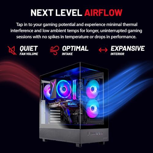 Skytech Gaming Azure 3 Desktop PC, Ryzen 5 9600X 3.9 Ghz (5.4GHz Turbo), NVIDIA RTX 5060 Ti 16GB, 1TB Gen4 NVMe SSD, 16GB DDR5 RAM 5200