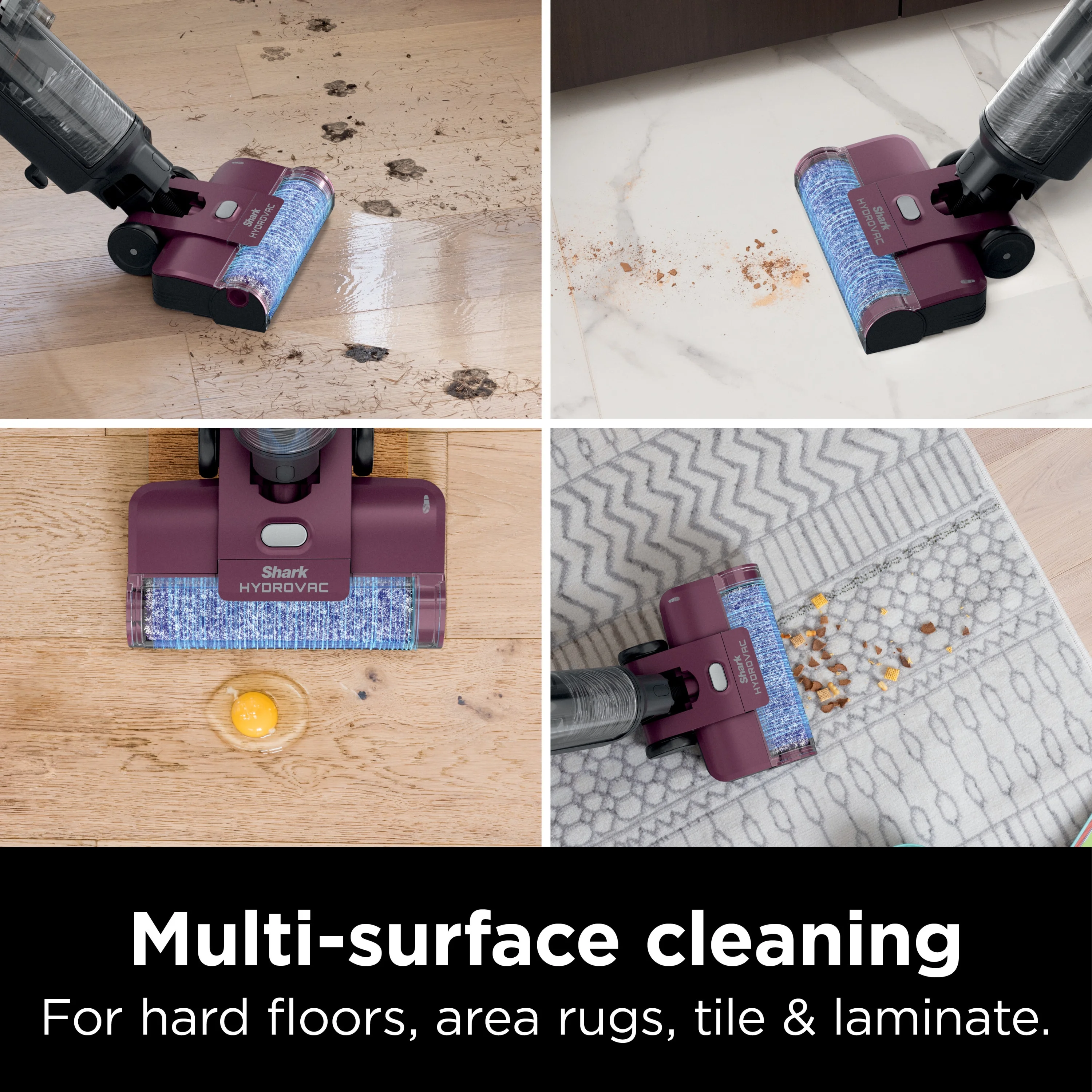 Shark HydroVac 3in1 Vacuum, Mop & Self-Cleaning Corded System, Antimicrobial Brushroll* & Multi-Surface Cleaning Solution, WD100