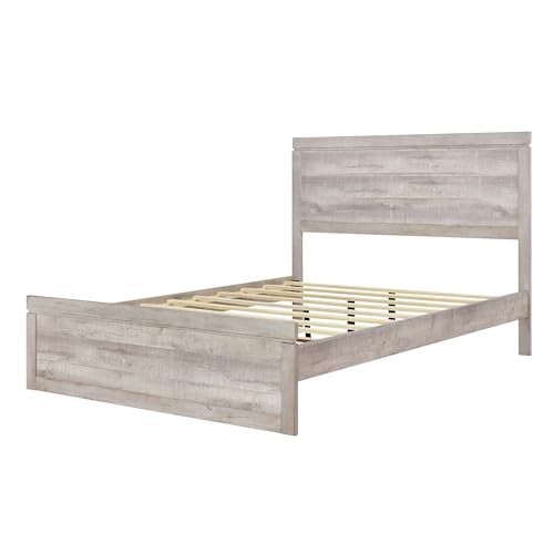 Farmhouse Style Captain Platform Bed with Trundle Beds, Twin Size Bookcase Captain Bed with Three Drawers