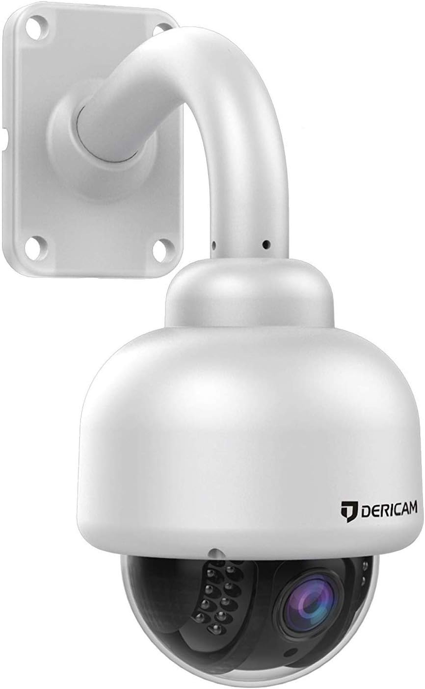 Dericam Outdoor PTZ WiFi Security Camera,1080P IP Surveillance CCTV Camera,Pan/Tilt/Zoom,4X Optical Zoom,Night Vision,Motion Detect