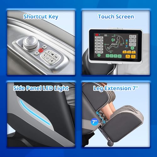 Massage Chair, 3D Massage Chair Full Body, Zero Gravity Shiatsu Recliner W/Heating, SL Track, Wireless Charger, Bluetooth Speaker, Foot Rollers