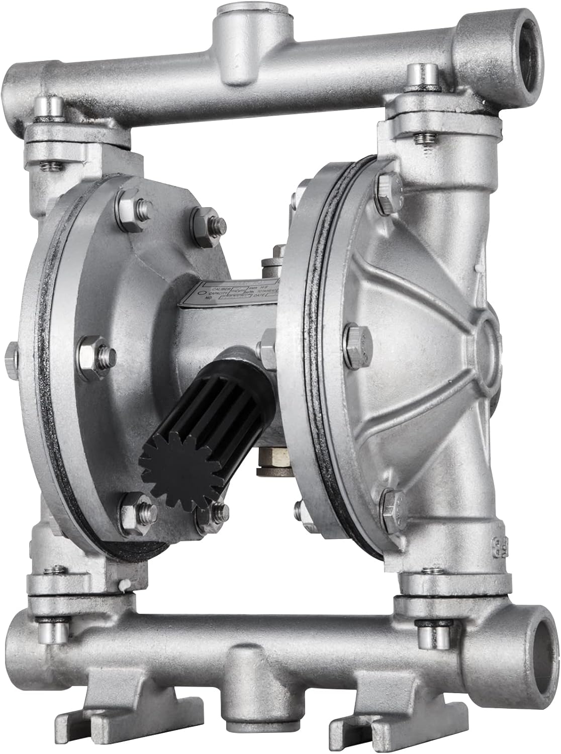 Happybuy Air-Operated Double Diaphragm Pump 1/2 inch Inlet and Outlet 304 Stainless Steel 12 GPM Max 115PSI Corrosion-Proof Nitrile Diaphragm Air