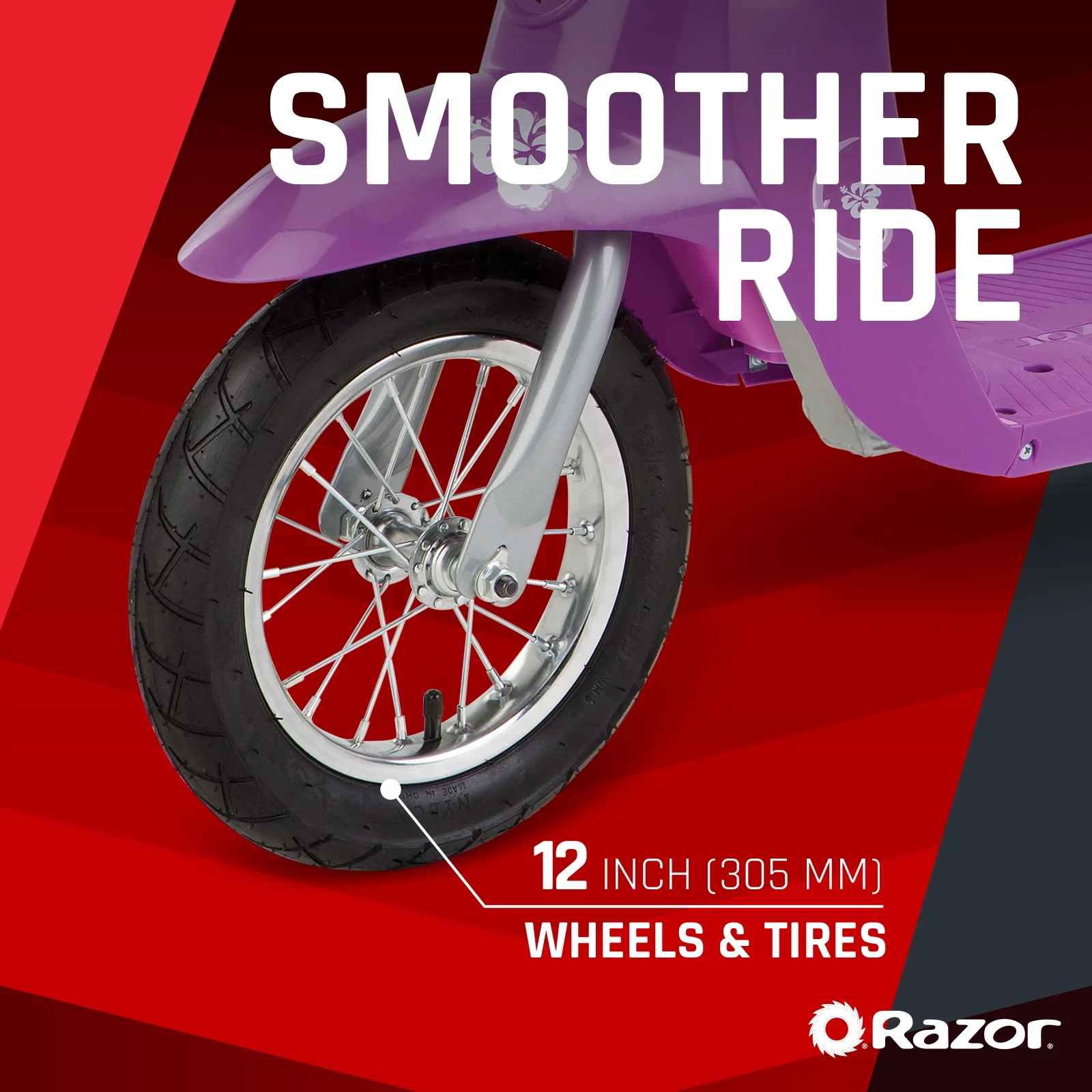 Razor Pocket Mod Miniature Euro-Style Electric Scooter - Kiki Purple, for Kids and Teens Ages 13+