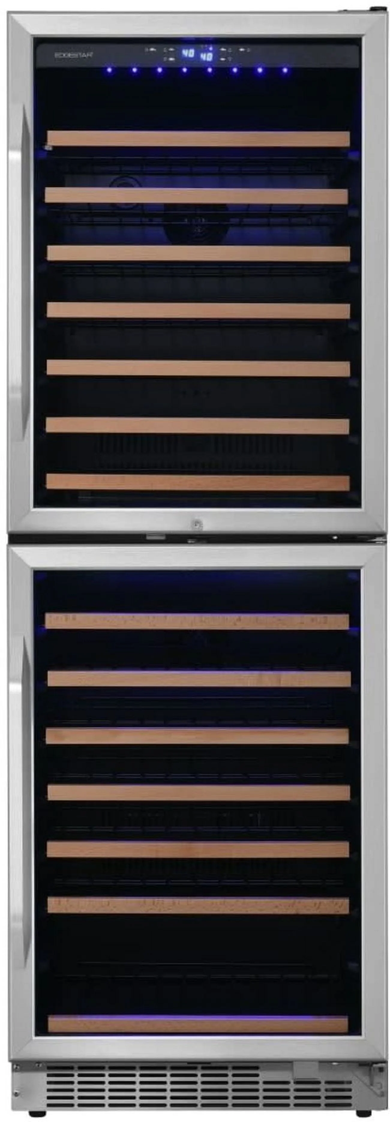 Edgestar Cwr1553dd 142 Bottle 24" Built-In Or Free Standing Dual Zone Double Door Wine