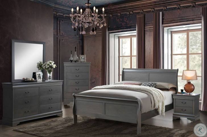 Furniture of America Louis Philippe III Gray Night Stand